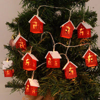 Wooden Christmas Houses with LED Lights - GlowHouse-Red-State of Style