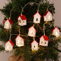 Wooden Christmas Houses with LED Lights - GlowHouse-Red-State of Style
