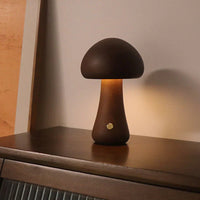 Wooden Mushroom LED Night Light - GlowShroom-Walnut Colour-A-State of Style