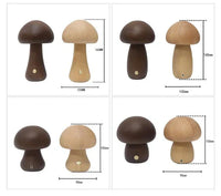 Wooden Mushroom LED Night Light - GlowShroom-Walnut Colour-A-State of Style