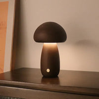 Wooden Mushroom LED Night Light - GlowShroom-Walnut Colour-A-State of Style