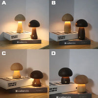 Wooden Mushroom LED Night Light - GlowShroom-Walnut Colour-A-State of Style