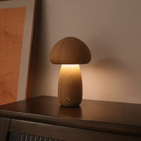 Wooden Mushroom LED Night Light - GlowShroom-Walnut Colour-A-State of Style