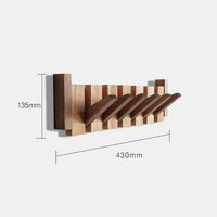 Wooden Piano Coat Rack - HarmonyCoat-4 hooks-Walnut and Beech Wood-State of Style