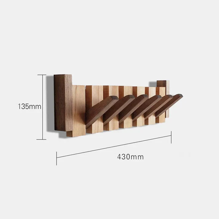 Wooden Piano Coat Rack - HarmonyCoat-4 hooks-Walnut and Beech Wood-State of Style