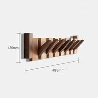 Wooden Piano Coat Rack - HarmonyCoat-4 hooks-Walnut and Beech Wood-State of Style