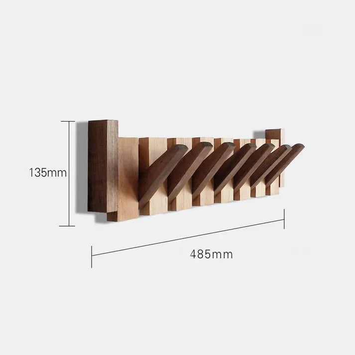 Wooden Piano Coat Rack - HarmonyCoat-4 hooks-Walnut and Beech Wood-State of Style