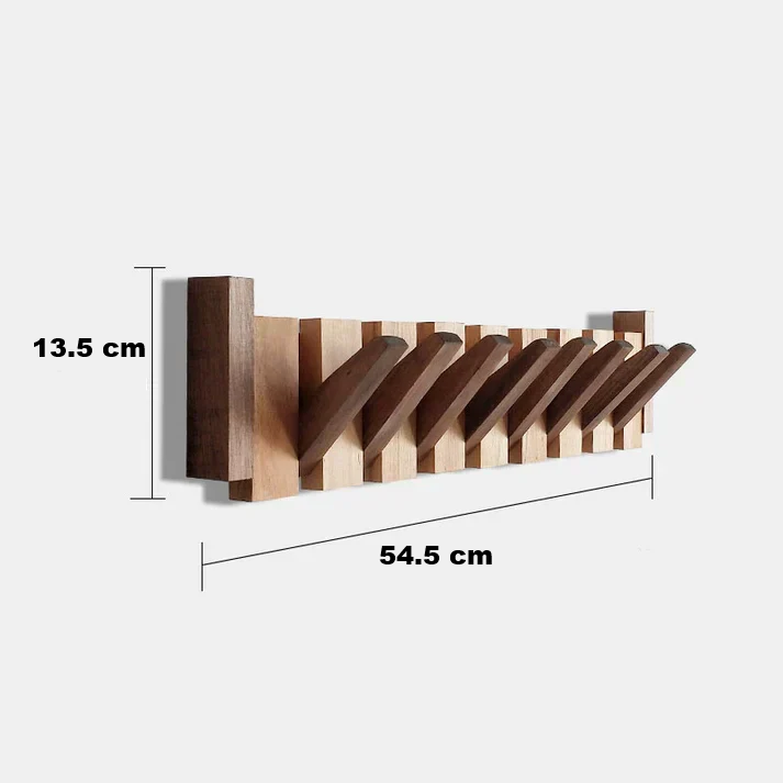 Wooden Piano Style Coat Rack - Melodia-Walnut and Beech wood-4 hooks-State of Style
