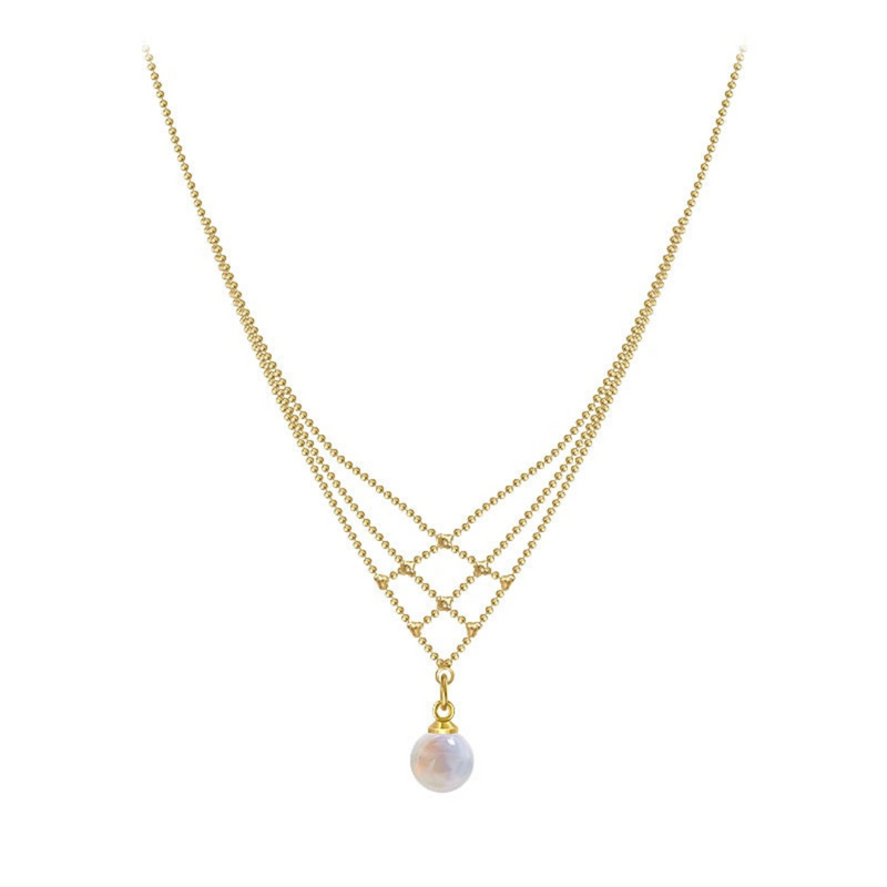 Woven Pearl Necklace - Mariela-State of Style