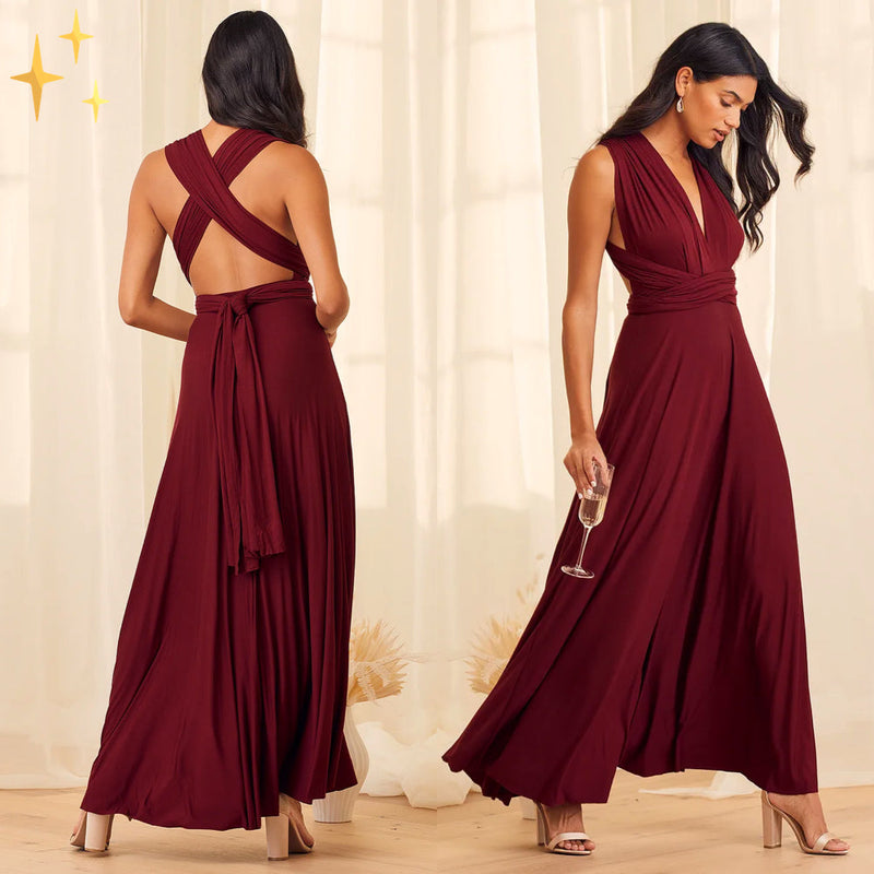 Wrap dress for women – Versatile & transformable with over 50 styling variations – Mira-Bordeaux-S-State of Style