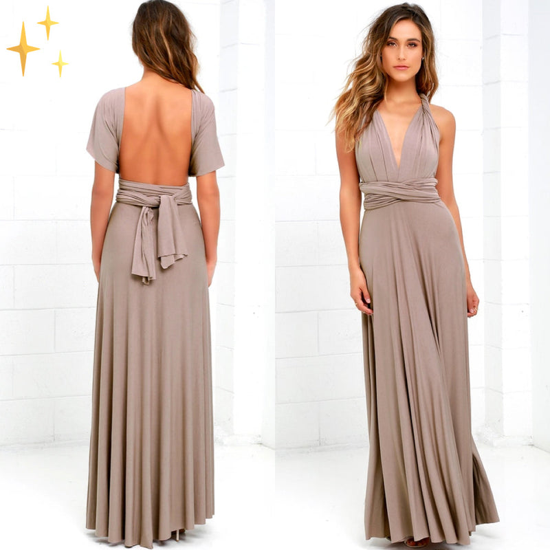 Wrap dress for women – Versatile & transformable with over 50 styling variations – Mira-Brown-S-State of Style