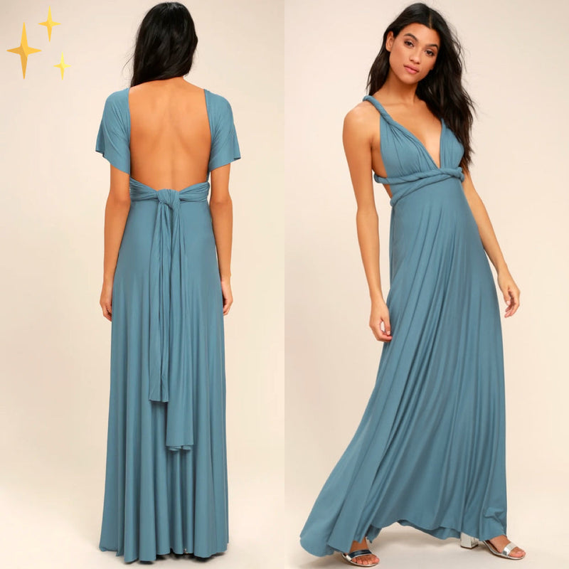 Wrap dress for women – Versatile & transformable with over 50 styling variations – Mira-Brown-S-State of Style