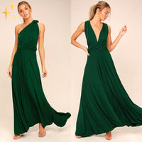 Wrap dress for women – Versatile & transformable with over 50 styling variations – Mira-Dark green-S-State of Style
