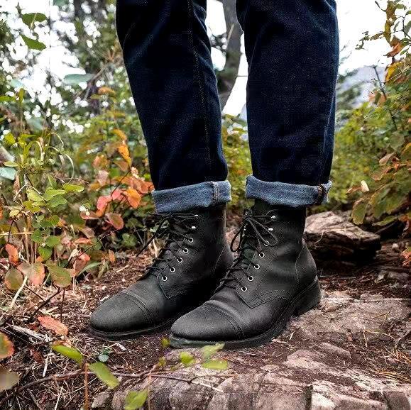 Men's retro lace-up waterproof boots with anti-slip sole – Damian