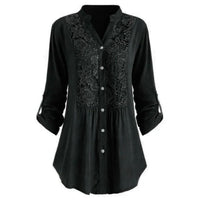 Xandra Blouse | Long & Elegant-Black-S-State of Style