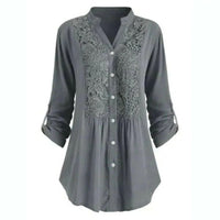 Xandra Blouse | Long & Elegant-Grey-S-State of Style