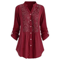 Xandra Blouse | Long & Elegant-Red-S-State of Style