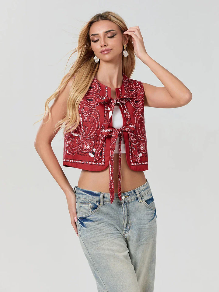 Y2K Rot Bandana Wrap Top Trendy Cropped Streetwear Top - Liora-S-State of Style