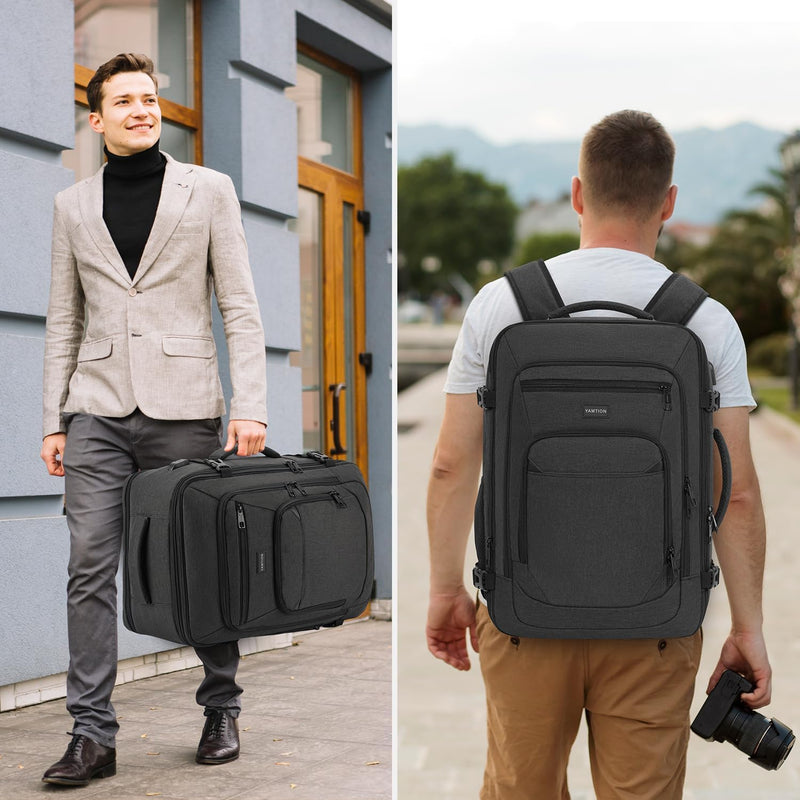 Expandable Carry-On Travel Backpack with Laptop Compartment
