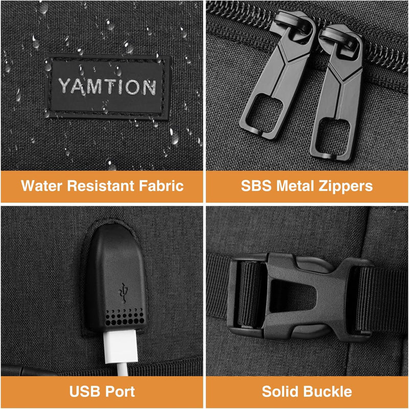 Expandable Carry-On Travel Backpack with Laptop Compartment