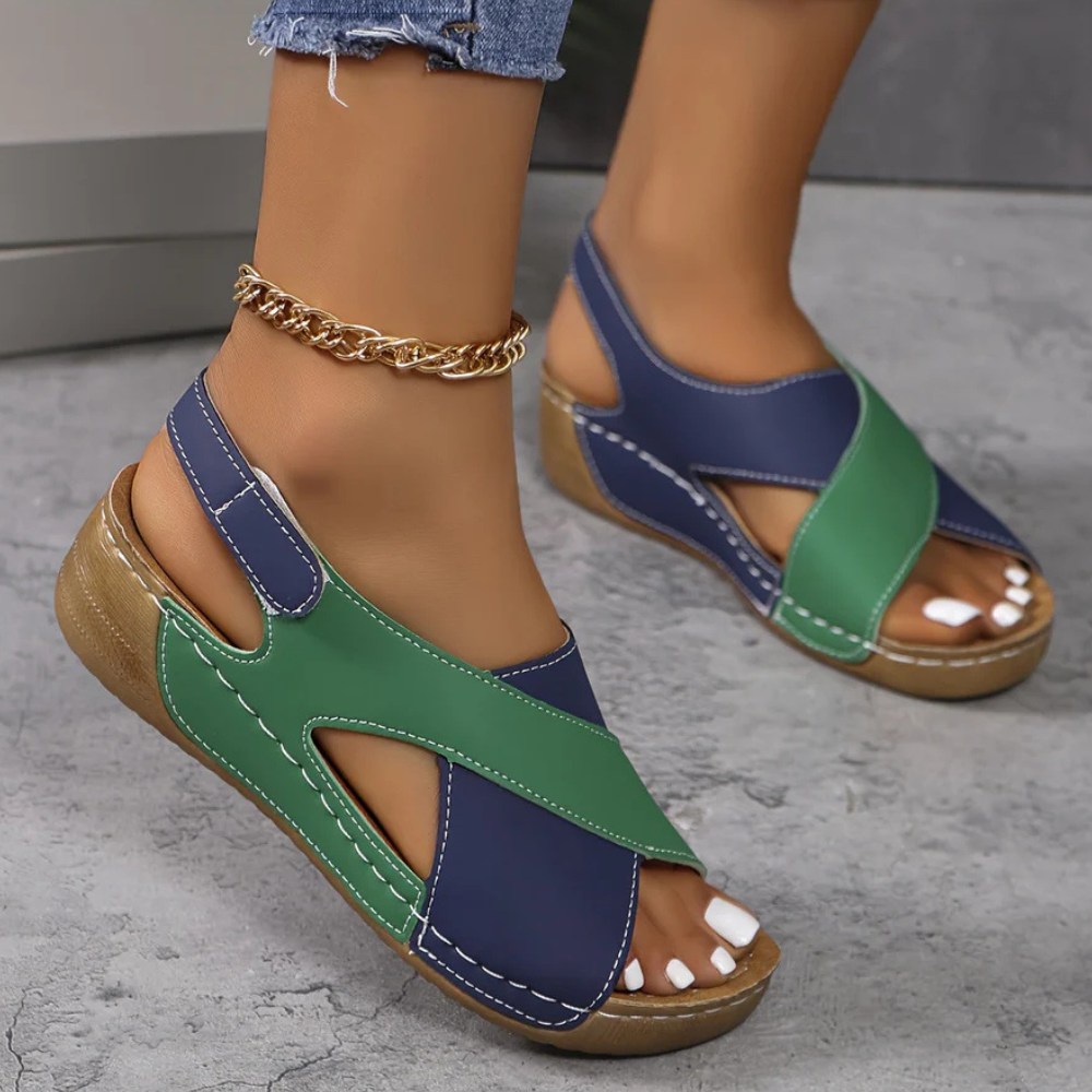 Yola - Comfortable Sandals-Green-4.5-State of Style