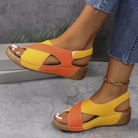Yola - Comfortable Sandals-Orange-4.5-State of Style