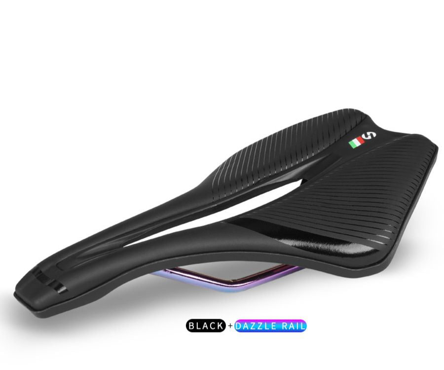 Your Favourite Bike Saddle - UltraRide™-Black + Coloured Rail-State of Style