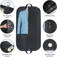 Waterproof Oxford Garment Bag – Suit Cover with Gusset & Pockets (Buy 1, Take 1 FREE)