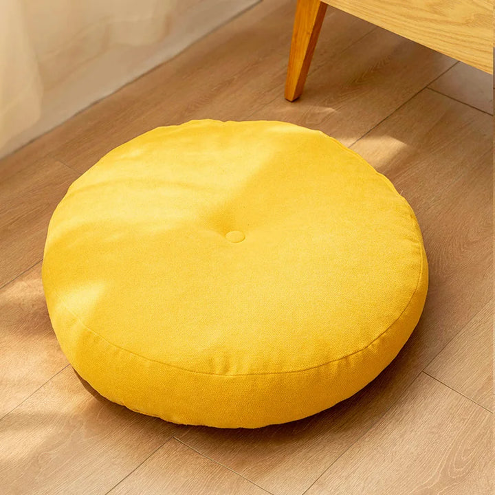 ZenCushion – Round Meditation & Yoga Cushion-Yellow-Round 42cm-State of Style