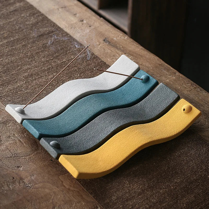 ZenWave Ceramic Incense Holder-Blue-State of Style