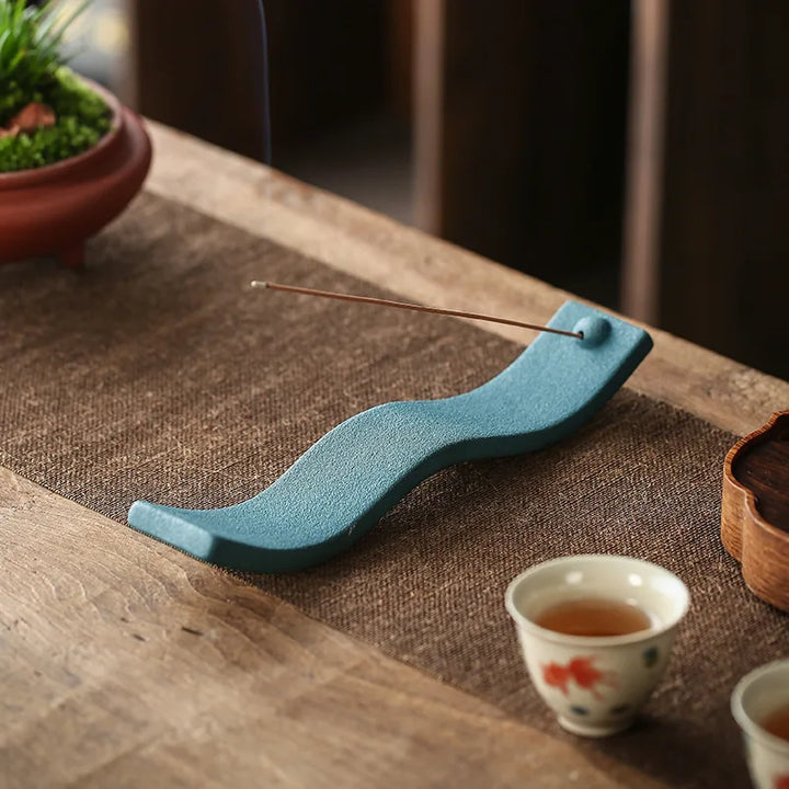 ZenWave Ceramic Incense Holder-Blue-State of Style