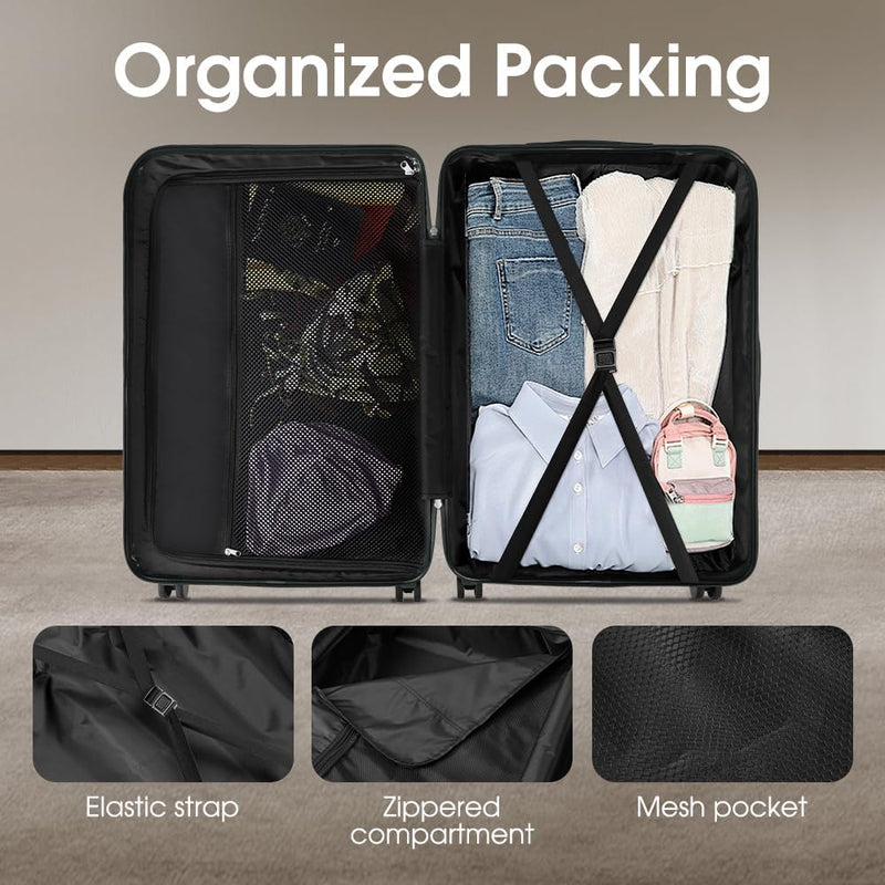 ABS Hard Shell Luggage with Spinner Wheels & TSA Lock