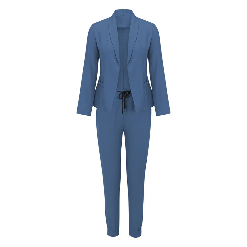 Casual two-piece set with tie belt – Liora