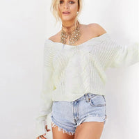 Ladies' oversized knitted sweater with long sleeves – Thalia