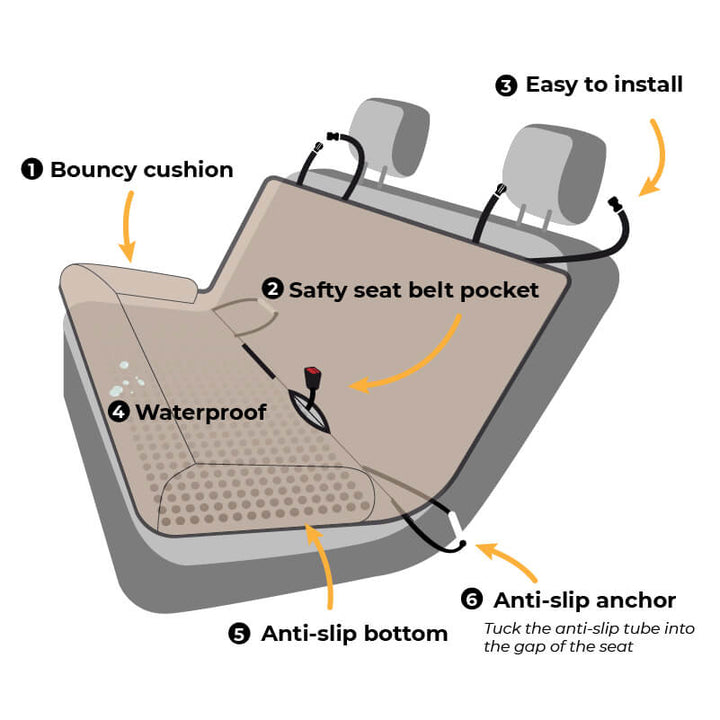 Comfortable Dog Car Bed - RoadPaw