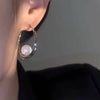 Camille Large Pearl Circle Earrings