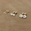 Stylish Zirconia Titanium Stud Earrings - Lumen