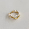 Double-Layered Gold Ring with Freshwater Pearl - Ivy