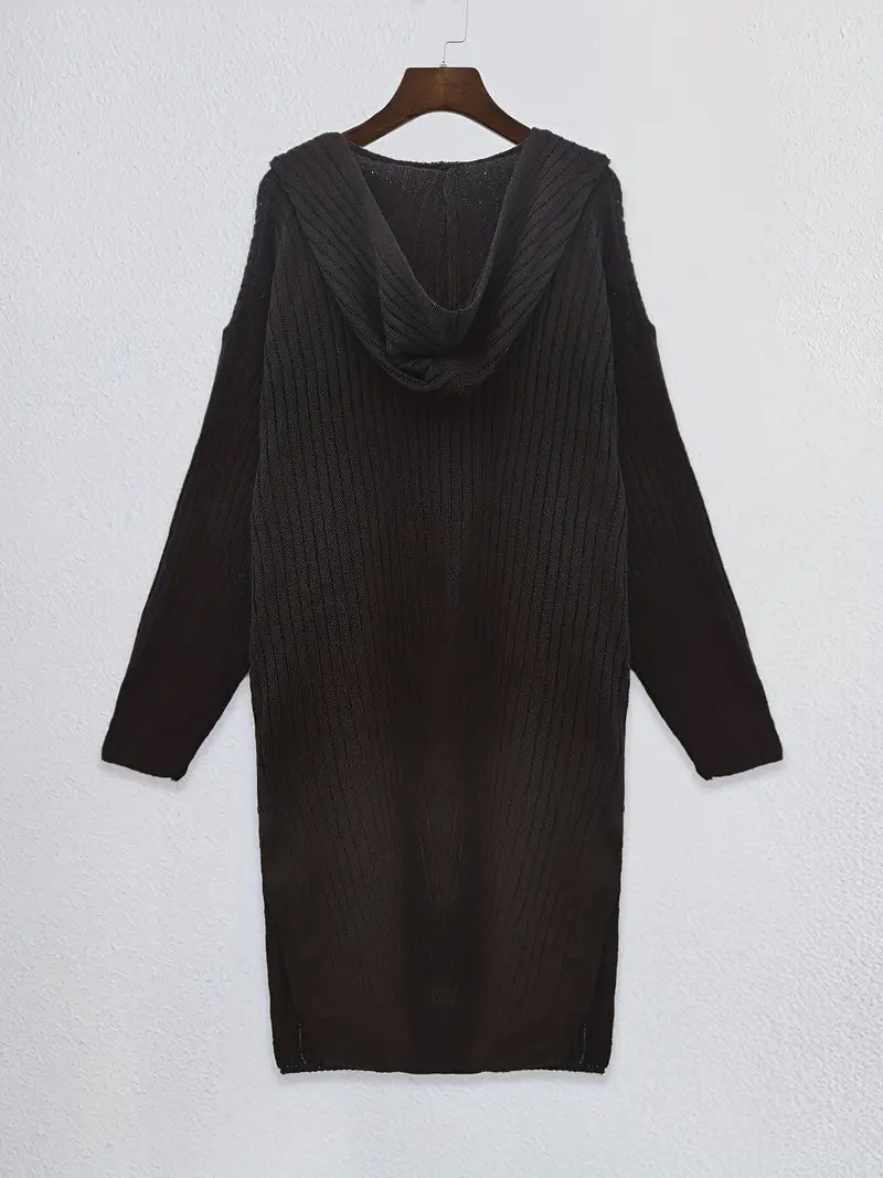 Long women's knitted cardigan for autumn & winter – Elara