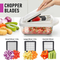 10-in-1 Vegetable Slicer with 8 Blades – Faster Cutting, Chopping, and Grating!-Grey-State of Style
