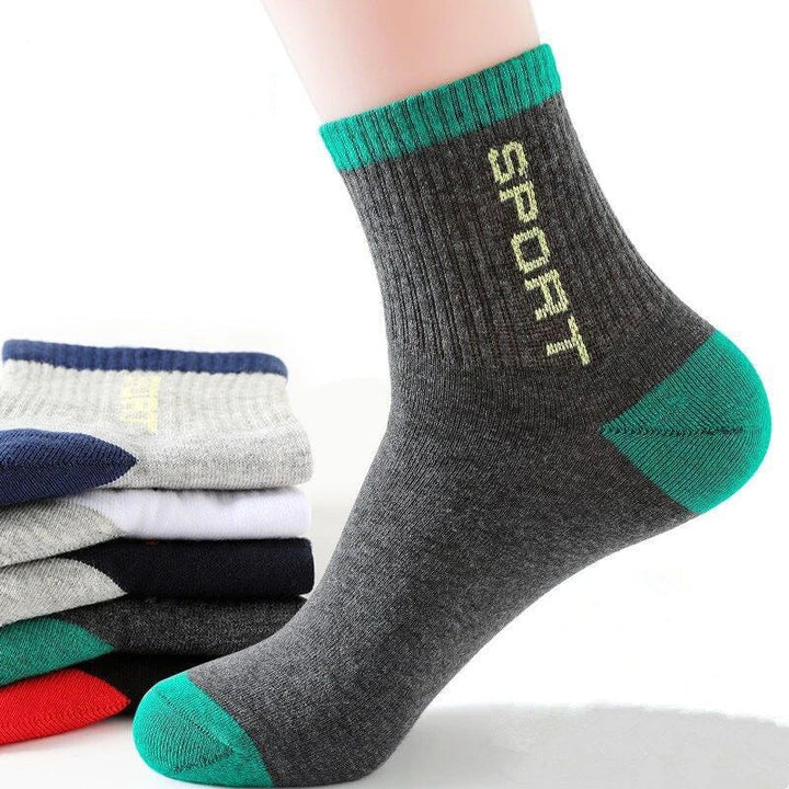 10 PAIRS OF BREATHABLE BAMBOO MEN'S SPORTS SOCKS - ANTI-SLIP-5 Pair SP098-State of Style
