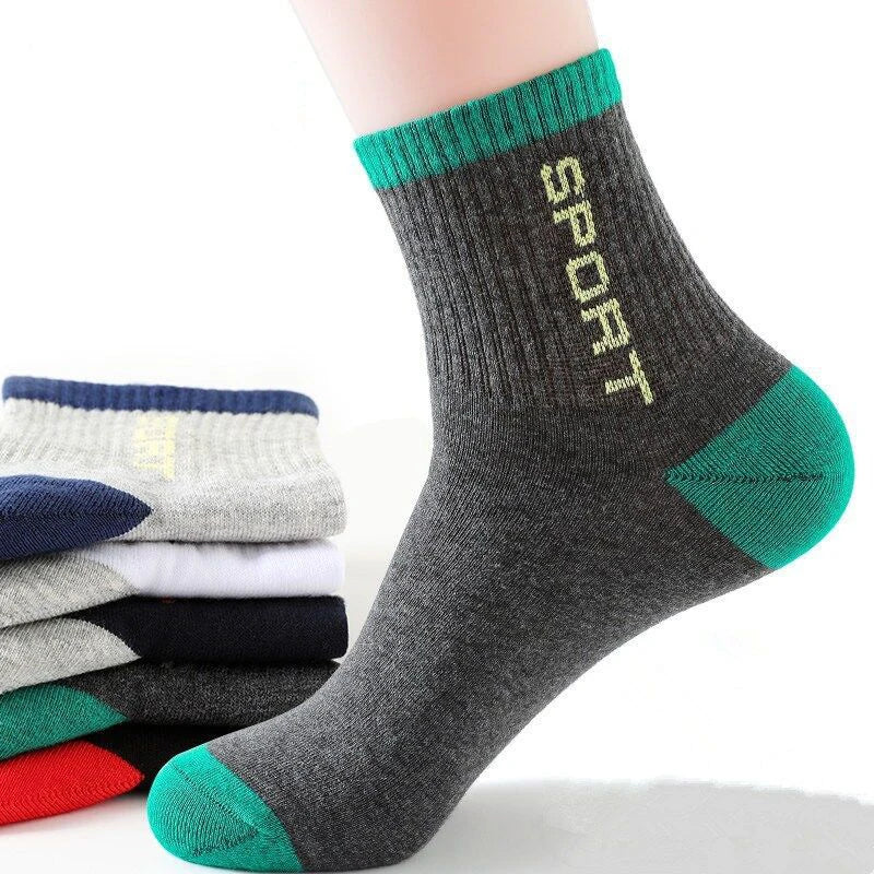 10 PAIRS OF BREATHABLE BAMBOO MEN'S SPORTS SOCKS - ANTI-SLIP-5 Pair SP098-State of Style