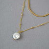 Stylish Baroque Pearl Necklace - Isaline