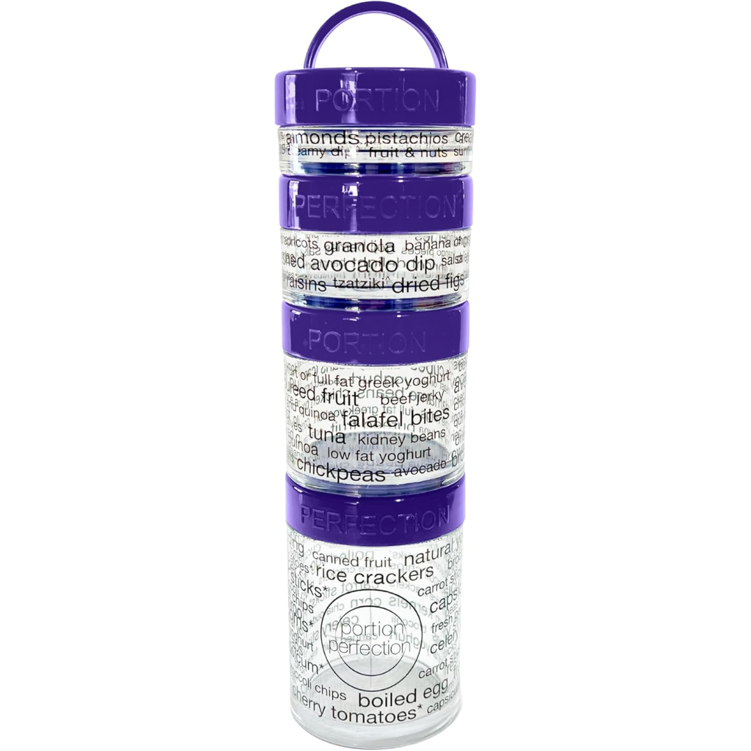 100-Calorie Snack Portion Control Containers - Stackable Set-Purple-State of Style
