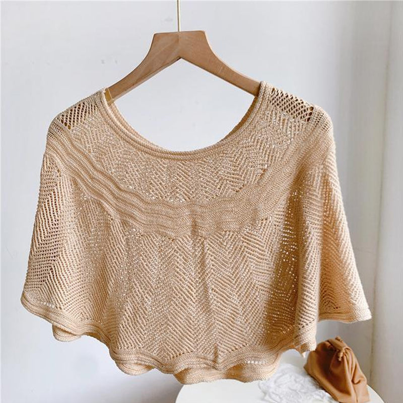 Ladies' Ice Silk Scarf with Knit & UV Protection - Amira