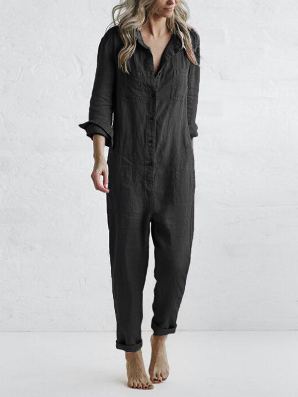 Casual Jumpsuit – Liv | 100% Cotton, With Handy Pockets