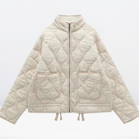 Ladies' padded jacket with drawstring & zipper – Lorena