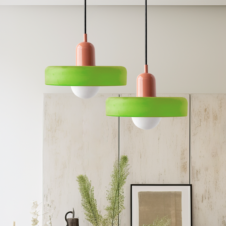 Colourful Pendant Lamp in Bauhaus Style - StiloGlas