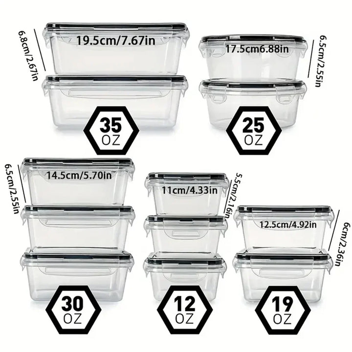 12-Piece Food Storage Container Set - FoodSaver-12 pieces-State of Style