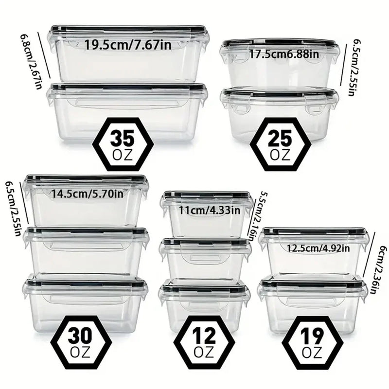 12-Piece Food Storage Container Set - FoodSaver-12 pieces-State of Style